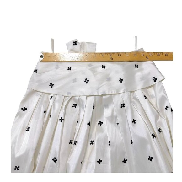 Ulla Johnson Aglae Bow-Detailed Taffeta Midi Skirt, Blanc Sz 4, NWT, $645 MSRP - Picture 15 of 16